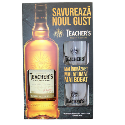 SET WHISKY TEACHERS 40% 0.7L 1ST+2PH