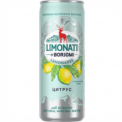 Limonati by Borjomi Citrus Soft Drink, Can, 0.33 L
