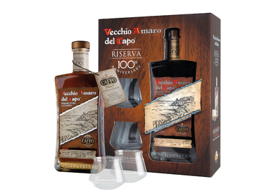 SET LICHIOR VECCHIO AMARO DEL CAPO RISERVA 37.5% 0.7L + 2PH