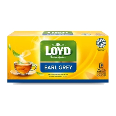 Ceai Loyd Earl Grey, 25 plicuri × 1,7 g