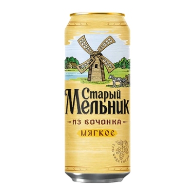 Starii Melnik iz Bocionka Miagkoe Beer, Can, 0.5 L