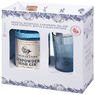 SET GIN DRUMSHANBO GUNPOWDER IRISH 43% 0.7L +1PH