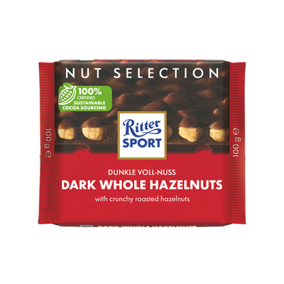 CIOCOLATA RITTER SPORT NEAGRA CU ALUNE DE PADURE 100GR