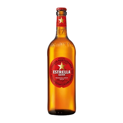 Estrella Damm Beer, Bottle, 0.66 L