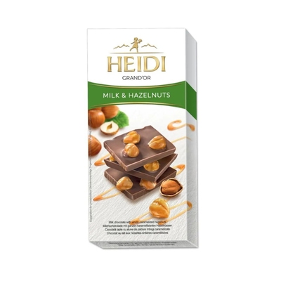 CIOCOLATA HEIDI LAPTE CU ALUNE INTREGI 100G