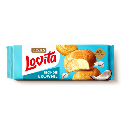 BISCUITI ROSHEN LOVITA BROWNIE BLONDIE CU COCOS 152GR
