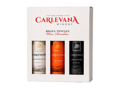 SET VIN CARLEVANA RARITET SAUVIGNON BLANC 2024, ORANGE 2023, MERLOTAGE 2023 12% 0.75L