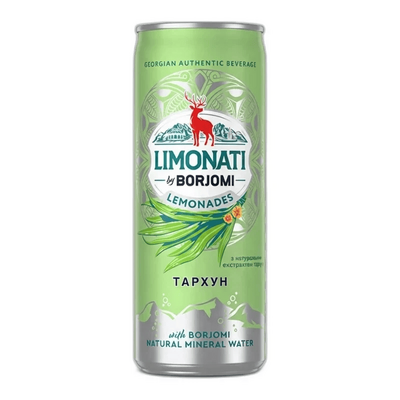 Limonati by Borjomi Tarragon Soft Drink, Can, 0.33 L