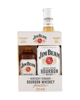 SET 1 STICLA WHISKY JIM BEAM WHITE BOURBON 40% 0.7L + 1ST 0.2L