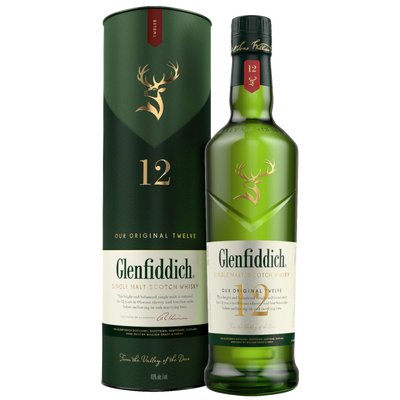 Glenfiddich Single Malt Scotch Whisky, 12 Years, Gift Box, 0.7 L