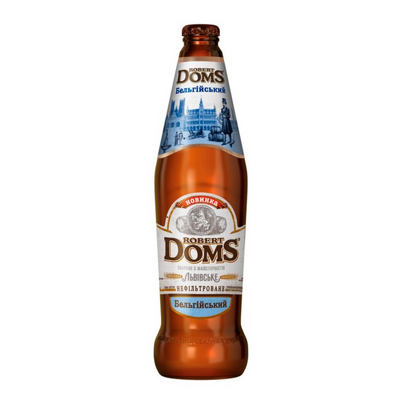 Robert Doms Belgiiskii Unfiltered Wheat Beer, Bottle, 0.5 L