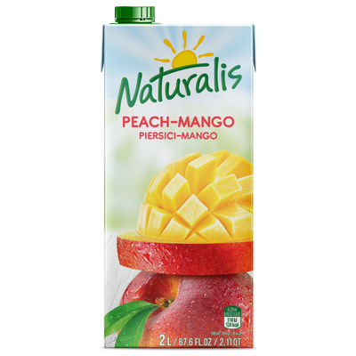Băutură Naturalis de piersici și mango, 2 l