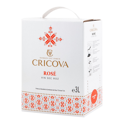 Cricova Dry Rosé Wine, 3 L (Bag-in-Box)
