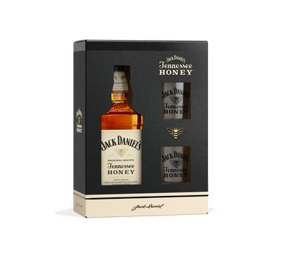 Set cadou Jack Daniel's Honey, 0,7 l + 2 pahare